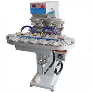 MeiChao Automatic rotary four colors turntable pad printing machine nice looking and high speed 